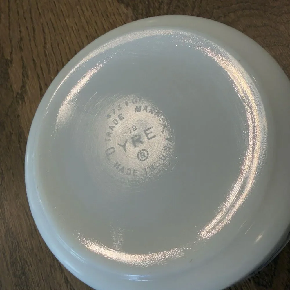 Vintage 1970 Pyrex Blue Onion Willow 473 1 Qt White Casserole Dish W/Opal Lid